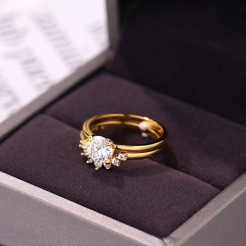 925 Sterling Silver Moissanite Ring
