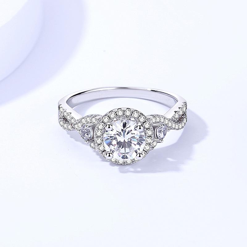 925 Sterling Silver Moissanite Ring