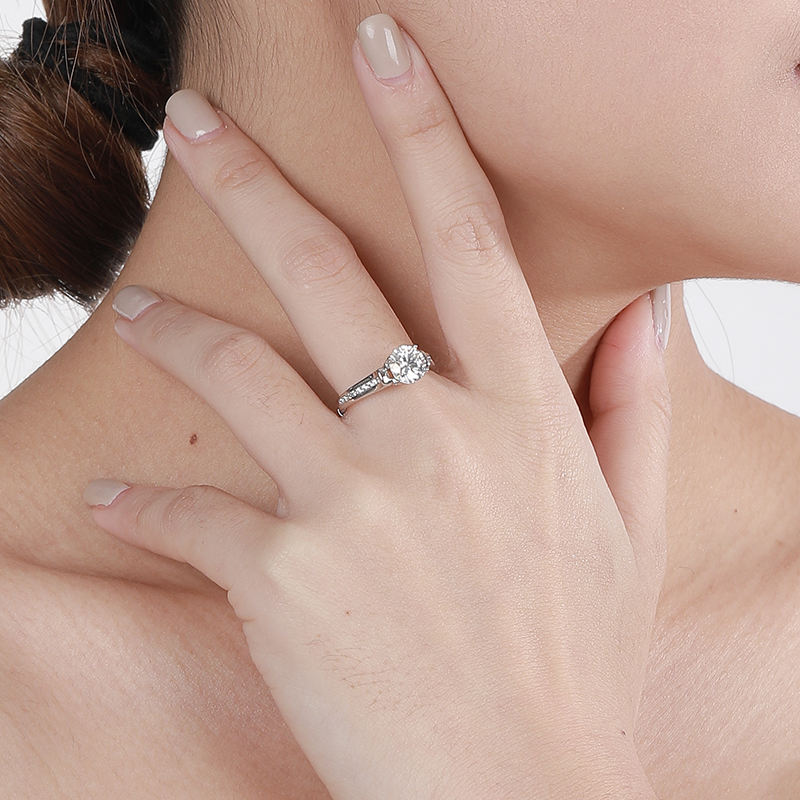 925 Sterling Silver Moissanite Ring