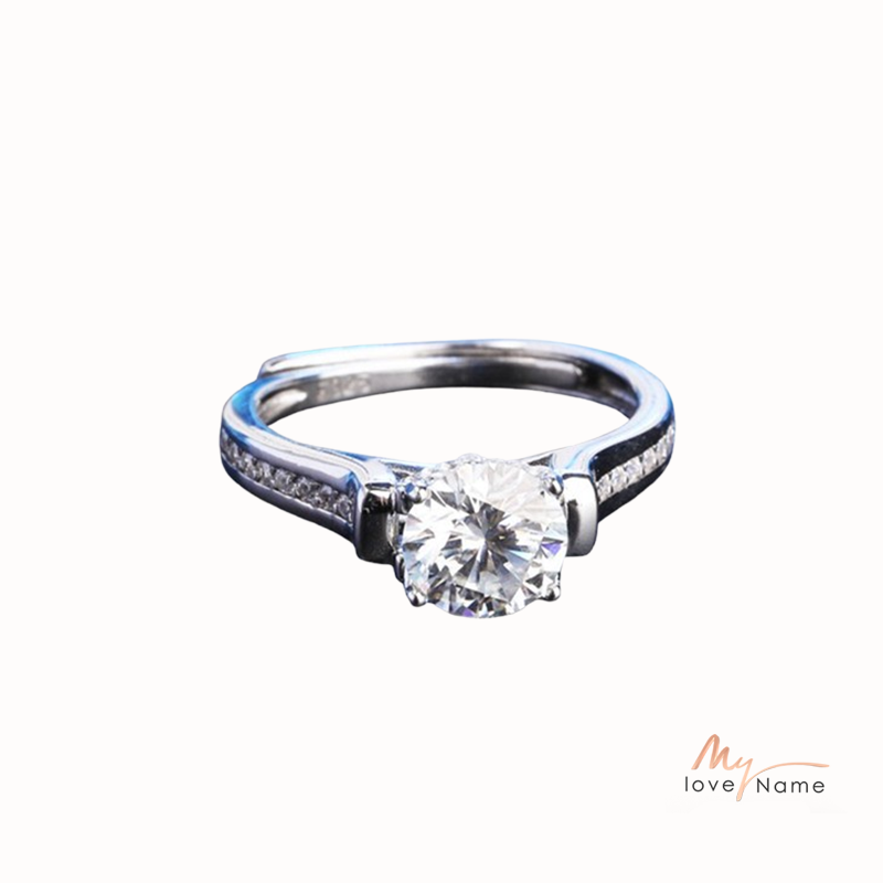 925 Sterling Silver Moissanite Ring