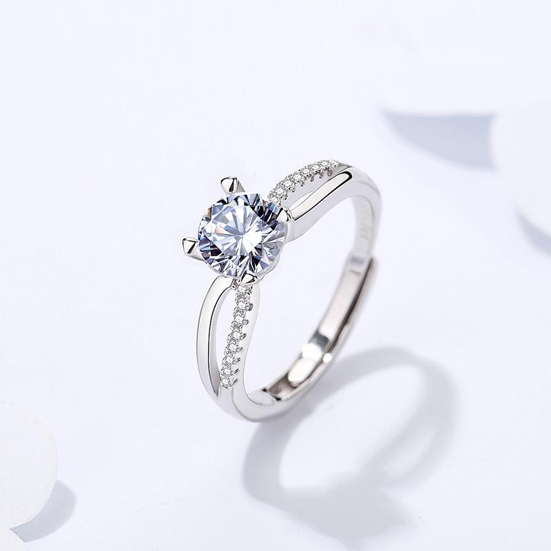 925 Sterling Silver Moissanite Ring