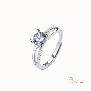 925 Sterling Silver Moissanite Ring