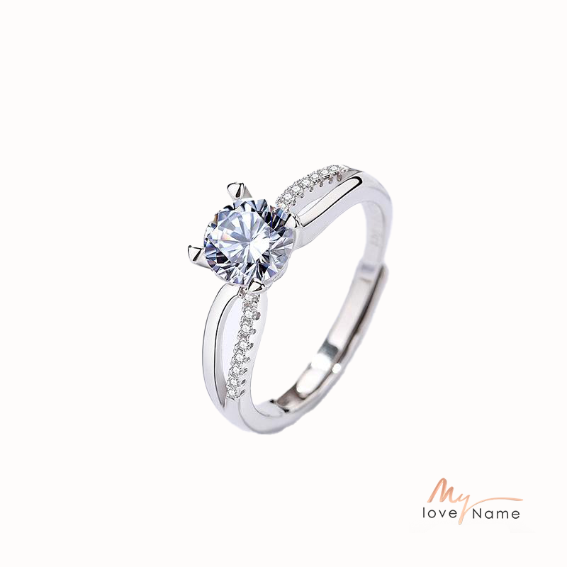 925 Sterling Silver Moissanite Ring