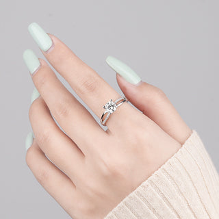 925 Sterling Silver Moissanite Ring
