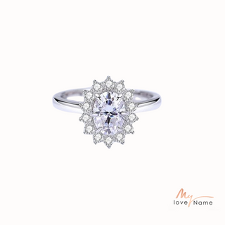 925 Sterling Silver Moissanite Ring