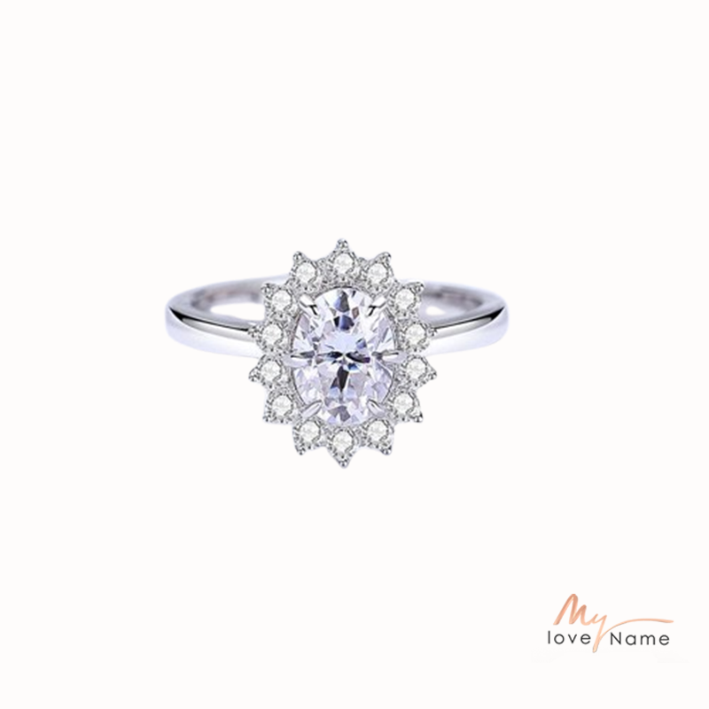 925 Sterling Silver Moissanite Ring