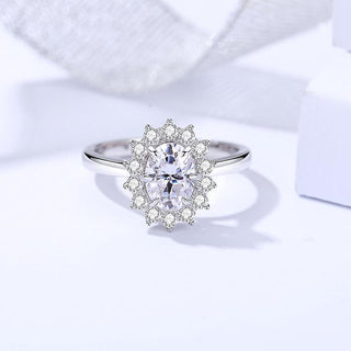 925 Sterling Silver Moissanite Ring