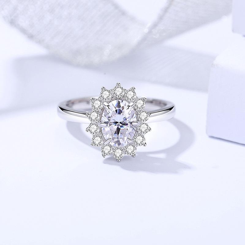 925 Sterling Silver Moissanite Ring