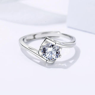925 Sterling Silver Moissanite Ring