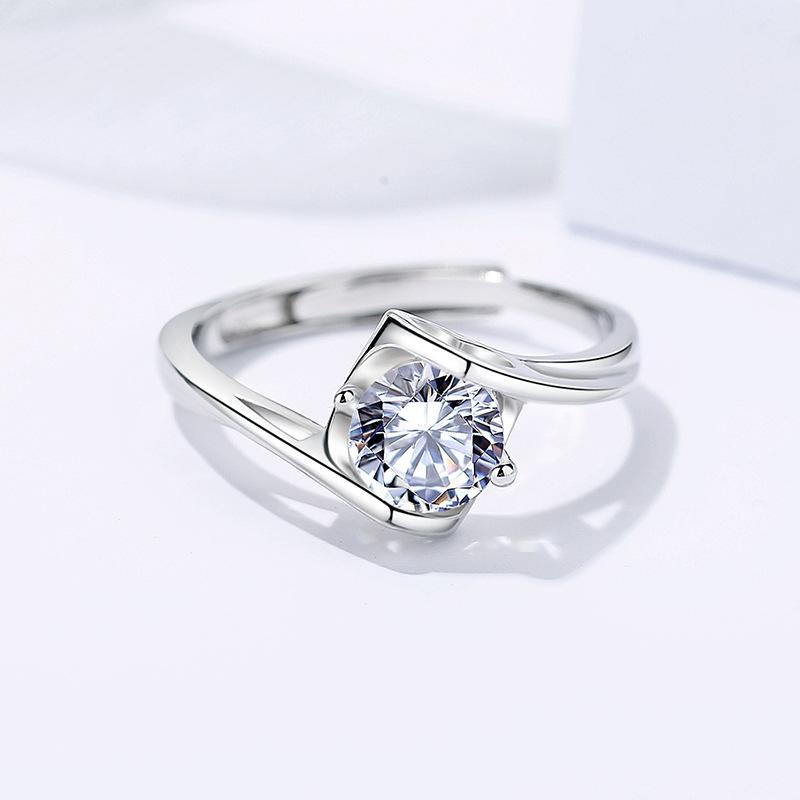 925 Sterling Silver Moissanite Ring