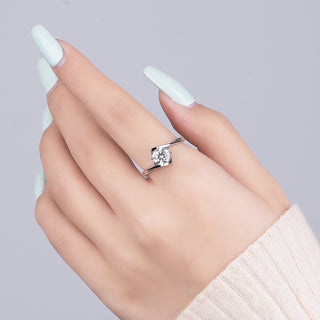 925 Sterling Silver Moissanite Ring