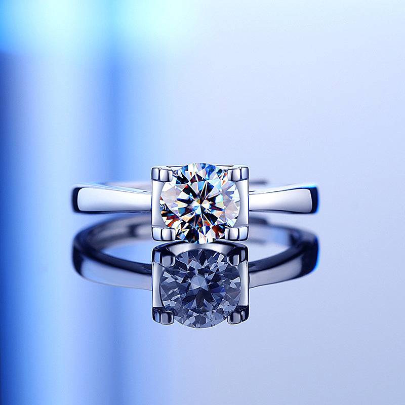 925 Sterling Silver Moissanite Ring