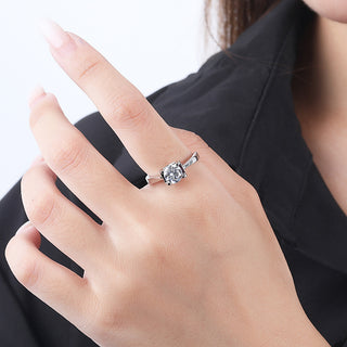 925 Sterling Silver Moissanite Ring