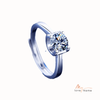 925 Sterling Silver Moissanite Ring