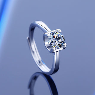 925 Sterling Silver Moissanite Ring