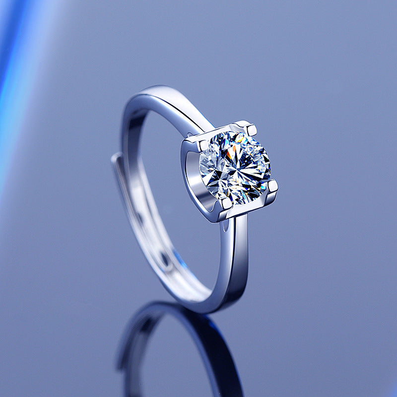 925 Sterling Silver Moissanite Ring