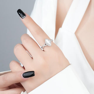 925 Sterling Silver Moissanite Ring