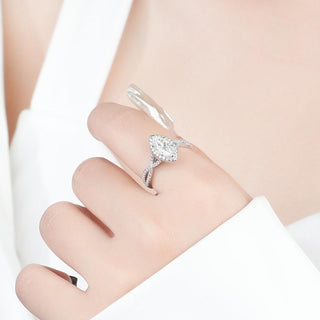925 Sterling Silver Moissanite Ring