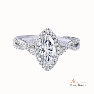 925 Sterling Silver Moissanite Ring