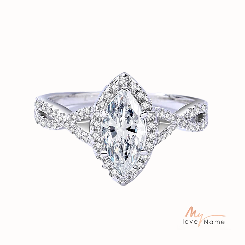 925 Sterling Silver Moissanite Ring