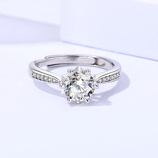 925 Sterling Silver Moissanite Ring