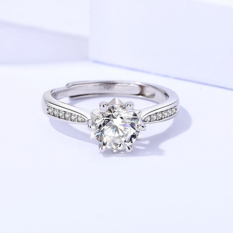 925 Sterling Silver Moissanite Ring
