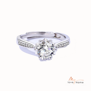 925 Sterling Silver Moissanite Ring