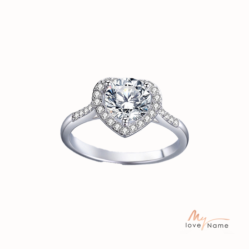 925 Sterling Silver Moissanite Ring