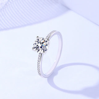 925 Sterling Silver Moissanite Ring