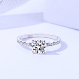 925 Sterling Silver Moissanite Ring