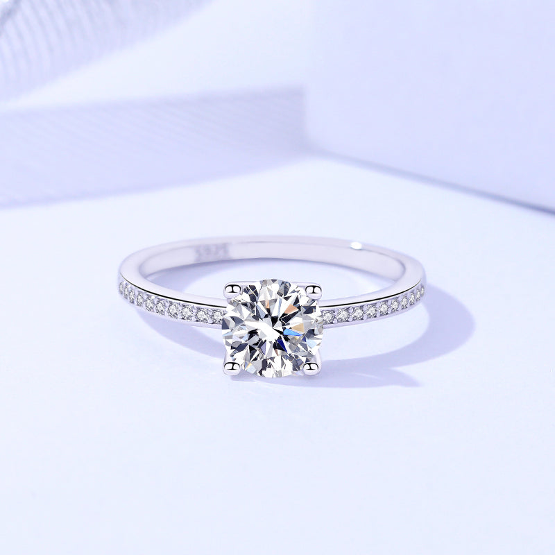925 Sterling Silver Moissanite Ring