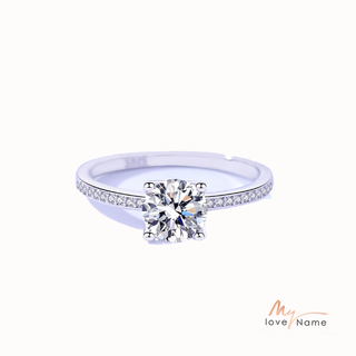 925 Sterling Silver Moissanite Ring