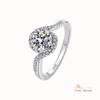 925 Sterling Silver Moissanite Ring