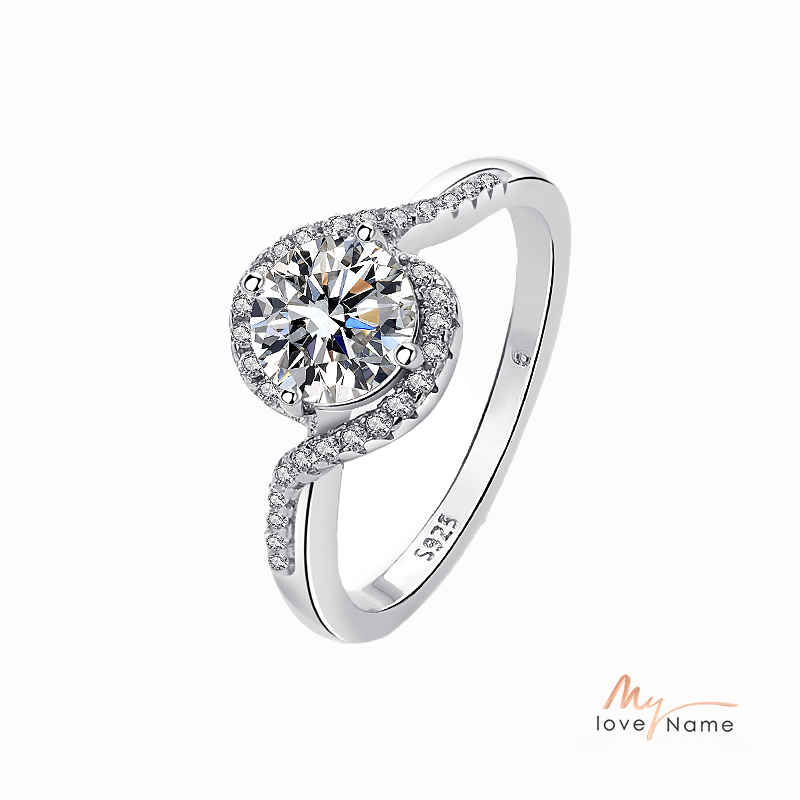 925 Sterling Silver Moissanite Ring