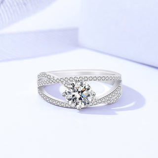 925 Sterling Silver Moissanite Ring