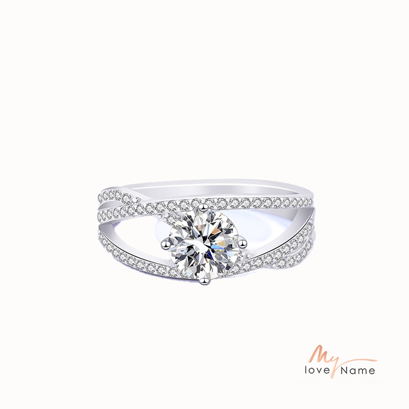 925 Sterling Silver Moissanite Ring