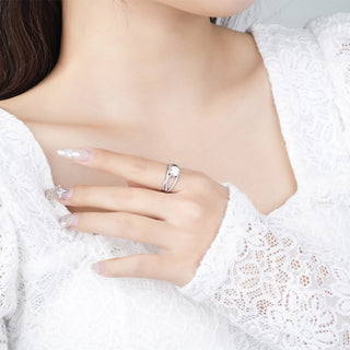 925 Sterling Silver Moissanite Ring