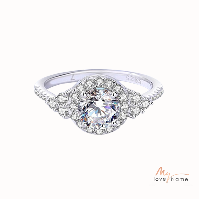 925 Sterling Silver Moissanite Ring