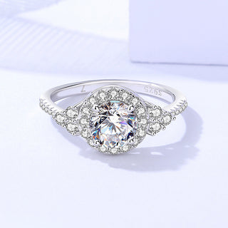 925 Sterling Silver Moissanite Ring