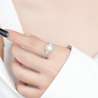 925 Sterling Silver Moissanite Ring