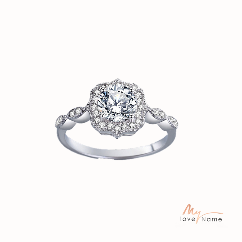 925 Sterling Silver Moissanite Ring