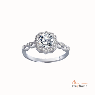 925 Sterling Silver Moissanite Ring
