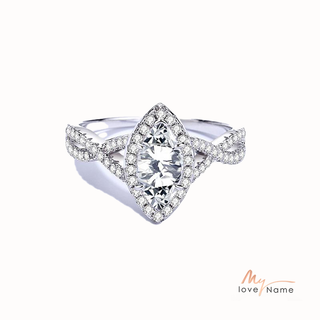 925 Sterling Silver Moissanite Ring