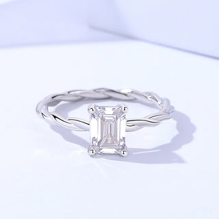 925 Sterling Silver Moissanite Ring