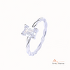 925 Sterling Silver Moissanite Ring