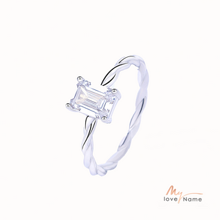 925 Sterling Silver Moissanite Ring