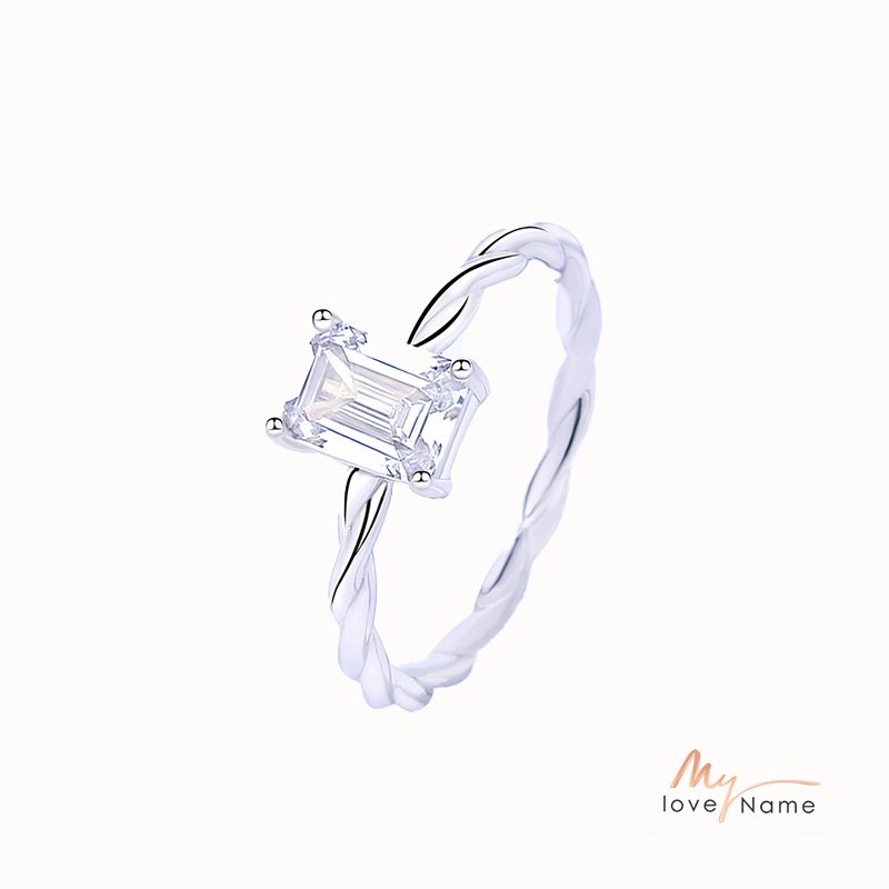 925 Sterling Silver Moissanite Ring