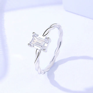 925 Sterling Silver Moissanite Ring