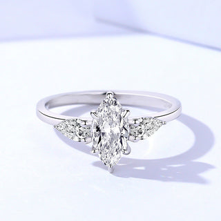 925 Sterling Silver Moissanite Ring