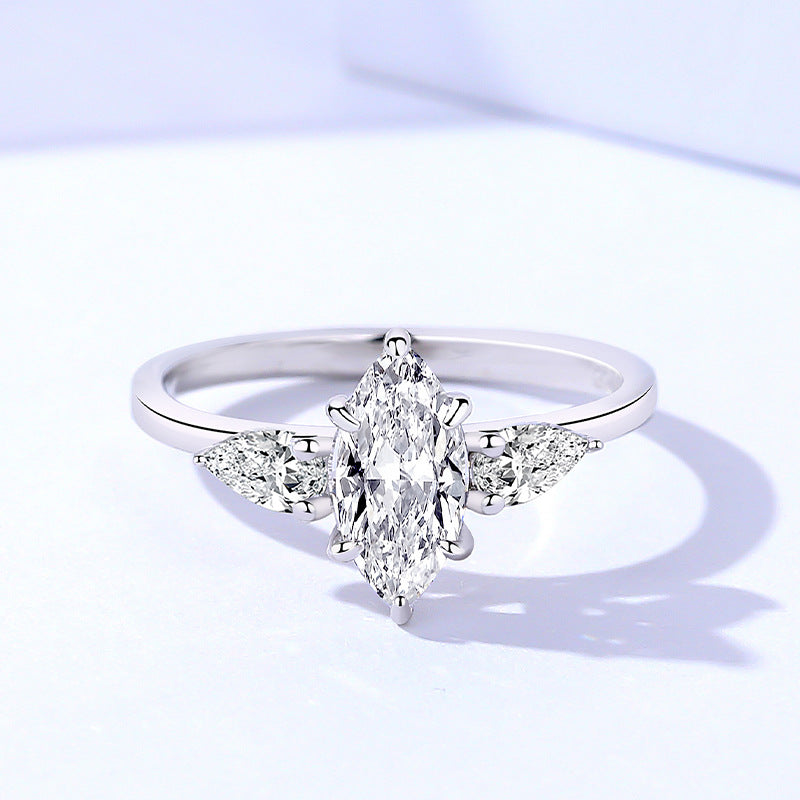 925 Sterling Silver Moissanite Ring